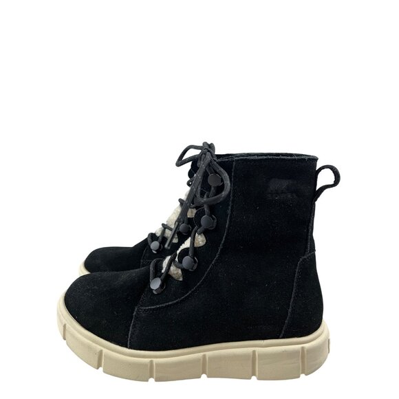 Sorel Explorer Joan III Women's Boots Waterproof Insulated Black Suede  8 NEW - Picture 2 of 10